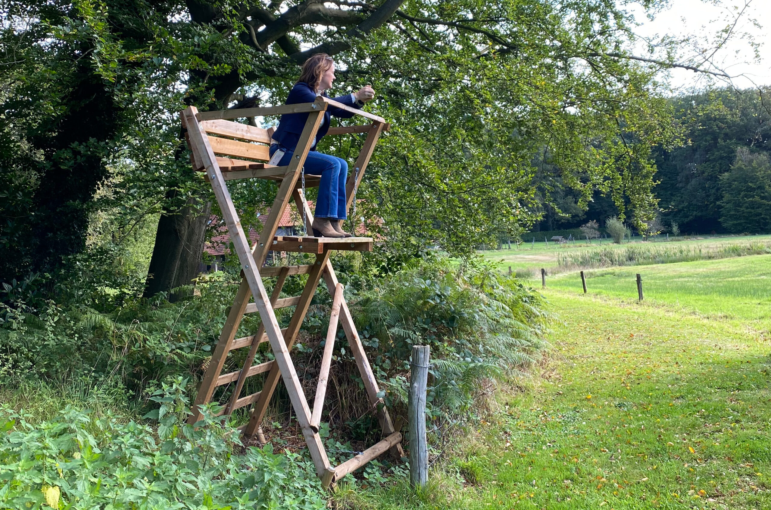 Uitzicht op de omgeving van de accommodatie in Delden.